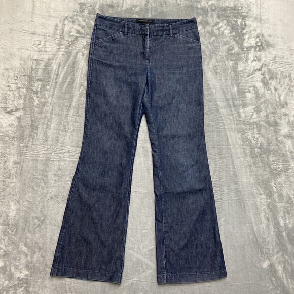 Express Editor Flared Denim Women's Size 8 Dark Blue Denim - Picture 1 of 7